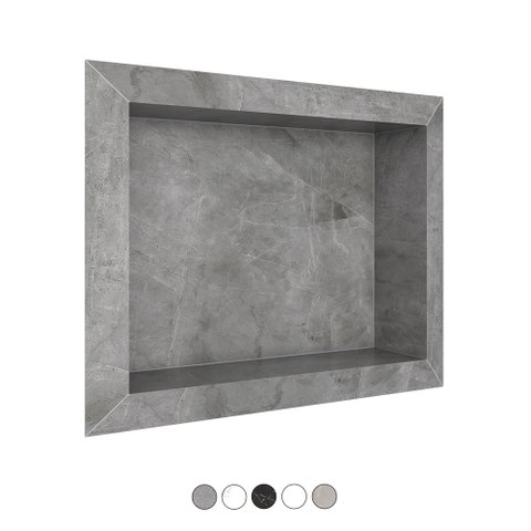Nicho Para Banheiro Diamante em Porcelanato Polido 40x30 Cinza - Cozimax