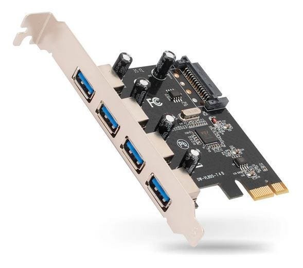 Placa USB 3.0 PCI Express 1x PC Computador 4 Portas Saidas - 1