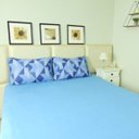 Ver imagem 2 de Jogo de Cama Queen 3 Peças Malha 100% Algodão Camitália - Azul