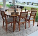 Ver imagem 1 de Conjunto Sala de Jantar Mesa 180x90 com 6 Cadeiras Prime Wood
