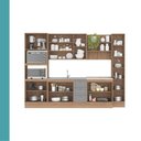 Ver imagem 3 de Cozinha Milla Sienna 13 Portas 3 Gavetas MDF-MDP 310cm Cinza com Nogal Móveis Carraro