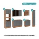 Ver imagem 6 de Cozinha Milla Sienna 13 Portas 3 Gavetas MDF-MDP 310cm Cinza com Nogal Móveis Carraro