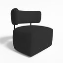 Ver imagem 2 de Poltrona Decorativa Orgânica Maya Veludo Ferro Preto - Pallazio