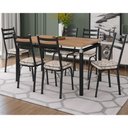 Ver imagem 1 de Conjunto Mesa de Jantar Tubular com 6 Cadeiras Malva Tampo Bp 136cm Nature 141 Sf Preto/cedro - Move