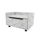 Ver imagem 2 de Balcão Gabinete com 1 Gavetas e Rodízios 60cm Bn3647 Tecnomobili 2023 Móvel na Caixa Mármore Branco