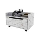 Ver imagem 4 de Balcão Gabinete com 1 Gavetas e Rodízios 60cm Bn3647 Tecnomobili 2023 Móvel na Caixa Mármore Branco