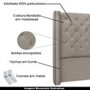 Ver imagem 3 de Cabeceira Decorativa Queen Size 1,84M Loewe Linho Areia - Gran Belo