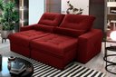 Ver imagem 1 de Sofá Retrátil Reclinável Sevilha 230cm Suede Velut com Molas Ensacadas - King House