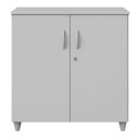 Ver imagem 4 de Armário Balcão Baixo Polar para Escritório com 2 Portas com Chave Cinza