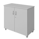 Ver imagem 1 de Armário Balcão Baixo Polar para Escritório com 2 Portas com Chave Cinza