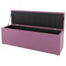 Kit Cabeceira e Baú Cama Box Solteiro Grace 90cm Suede Rosa - Desk Design - 3