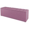 Kit Cabeceira e Baú Cama Box Solteiro Grace 90cm Suede Rosa - Desk Design - 5