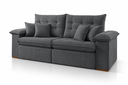 Ver imagem 1 de Sofá Retrátil e Reclinável Sorento- Conforto Soft D28 com 20cm de Espuma:Veludo Grafite/2,50