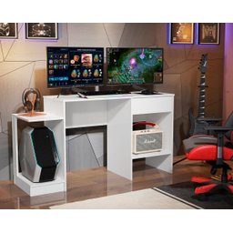 Escrivaninha Gamer Jb 6099 Branco - Jb Bechara - 2