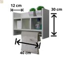 Ver imagem 3 de Nicho Porta Toalha Toalheiro Mdf Organizador Banheiro Suport