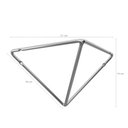 Ver imagem 3 de Kit 4 Mãos Francesas Pequenas Triangulares Suportes Aramados Estilo Industrial Cromado