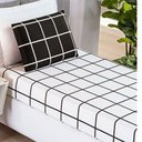 Ver imagem 1 de Jogo de Lençol Cama Solteiro 2 Peças Micropercal 200 Fios Austin:preto