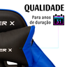Cadeira Gamer Racer X Comfort de Escritório Ergonômica Giratória Azul - 7