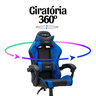 Cadeira Gamer Racer X Comfort de Escritório Ergonômica Giratória Azul - 9