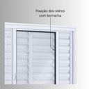 Ver imagem 6 de Janela de Aço Veneziana 100x200cm 6 Folhas com Grade Quadrada Facilita Lucasa