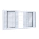 Ver imagem 2 de Janela de Aço Veneziana 100x200cm 6 Folhas com Grade Quadrada Facilita Lucasa