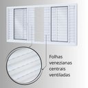 Ver mais imagens de Janela de Aço Veneziana 100x200cm 6 Folhas com Grade Quadrada Facilita Lucasa
