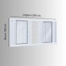 Janela de Aço Veneziana 100x200cm 6 Folhas com Grade Quadrada Facilita Lucasa  - 9