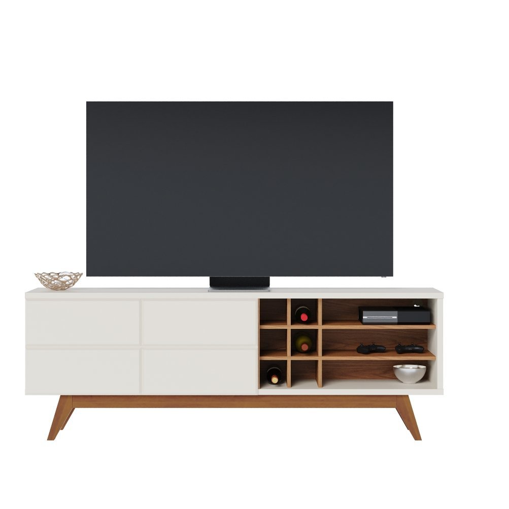 Conjunto Rack para TV e Mesa de Centro Isabel Off-White Freijo - 6