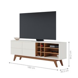 Conjunto Rack para TV e Mesa de Centro Isabel Off-White Freijo - 4