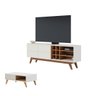 Conjunto Rack para TV e Mesa de Centro Isabel Off-White Freijo - 1