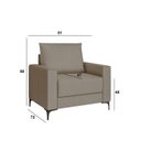 Ver imagem 3 de Poltrona Decorativa com Pé Metálico Amazon