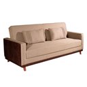 Ver imagem 1 de Sofá Cama Yara 3 Lugares Retrátil e Reclinável 205cm Bege Linho Bom Pastor