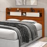 Cabeceira Dubai Mdf Cores Diversas Design Moderno Prateleiras:queen/canela - 2
