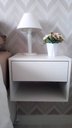 Ver imagem 1 de Kit 2 Mesa de Cabeceira com Gaveta Branco, 100% Mdf 40cm