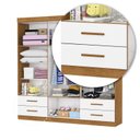 Ver imagem 6 de Guarda-Roupa 6 Portas 4 Gavetas Infantil Perola Branco/Cinamomo