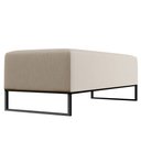Ver imagem 2 de Puff Decorativo Sala de Estar Bali W01 Base Ferro 120x50 cm Linho Bege - Lyam Decor