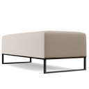 Ver mais imagens de Puff Decorativo Sala de Estar Bali W01 Base Ferro 120x50 cm Linho Bege - Lyam Decor