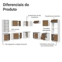 Ver imagem 4 de Armário de Cozinha Completa 549cm Branco/rustic Glamy Madesa 01 Branco/rustic