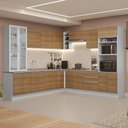 Ver imagem 1 de Armário de Cozinha Completa 549cm Branco/rustic Glamy Madesa 01 Branco/rustic