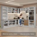 Ver imagem 5 de Armário de Cozinha Completa 549cm Branco/rustic Glamy Madesa 01 Branco/rustic