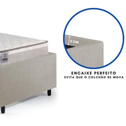 Base Box Cama Solteiro Sapateira Corino Colchão Hanover - 10