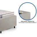 Ver mais imagens de Base Box Cama Solteiro Sapateira Courino Linho Areia e Colchão Hanover Inducol 88x188