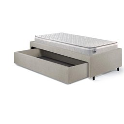 Base Box Cama Solteiro Sapateira Corino Colchão Hanover - 5