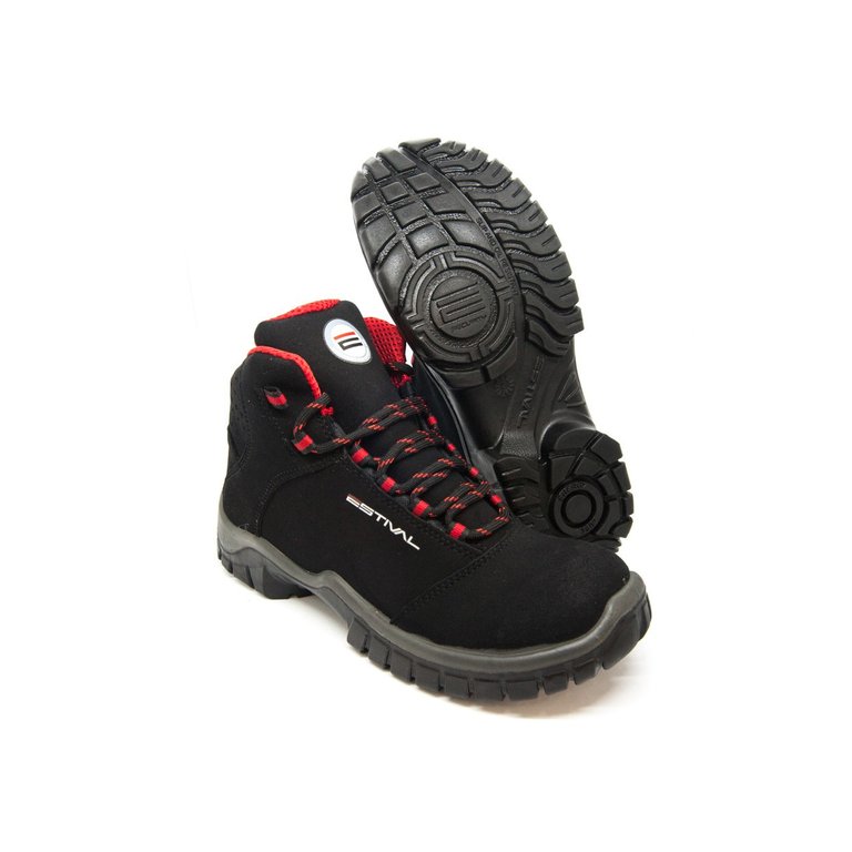 Botina Segurança Estival En10071s2 Biqueira Plástica Ca 44558 - En10071s2 Vermelho - 35