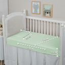 Ver imagem 3 de Kit Jogo Lençol Berço 2 Peças 200 Fios com Elástico 100% Algodão:verde