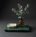 Ver imagem 1 de Bandeja Decorativa Lavabo 25x12cm Verde Guatemala Mármore Verde