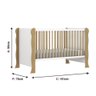 Berço Mini Cama Laís Branco com Bétula Carolina Baby - 4