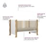 Berço Mini Cama Laís Branco com Bétula Carolina Baby - 2