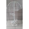 Suporte Para 5 Vasos em forma de Guarda chuva com Pedestal Branco - 3