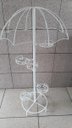 Ver imagem 3 de Suporte Para 5 Vasos em forma de Guarda chuva com Pedestal Branco